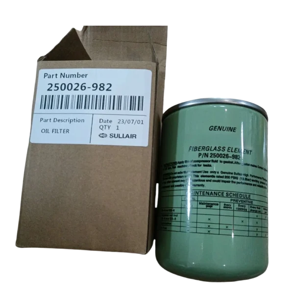 Replace the Sullair Oil Filter 250026-982 Oil Filter screw air compressor filter element - Image 4
